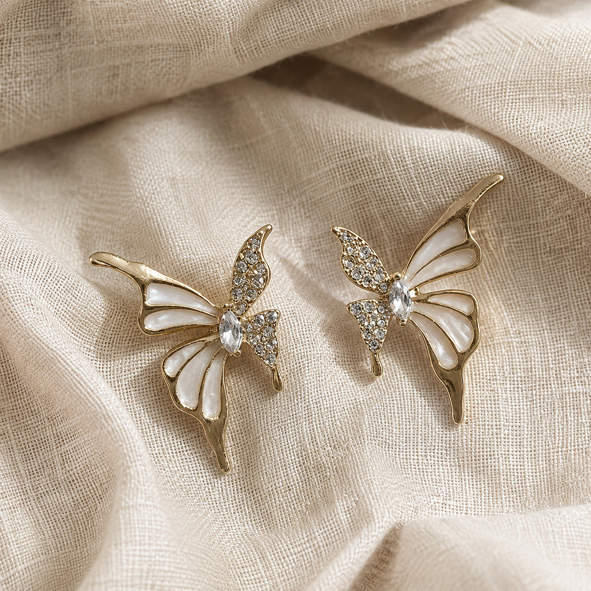 Boucles d'oreilles en or Papillon intemporelles