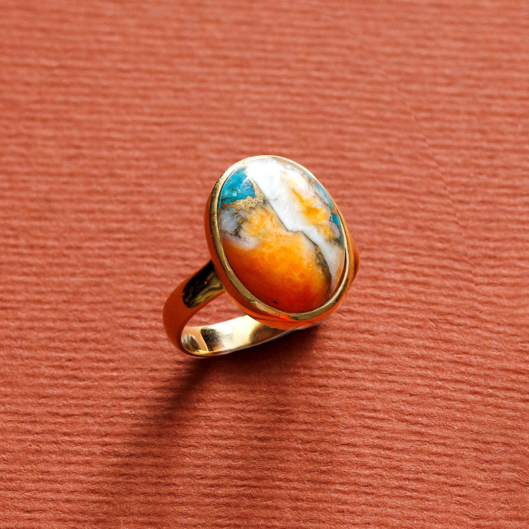Bague en Or Turquoise Huître