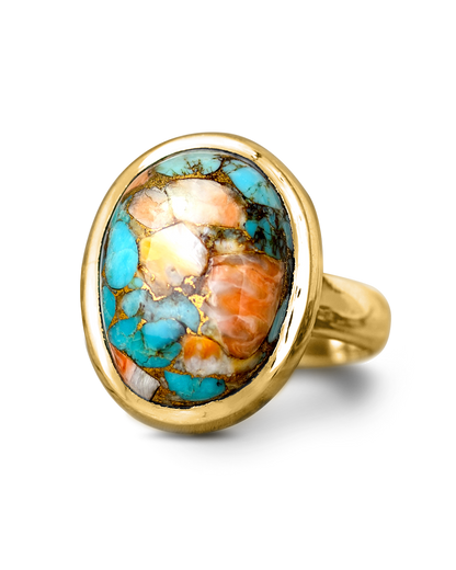 Bague en Or Turquoise Huître