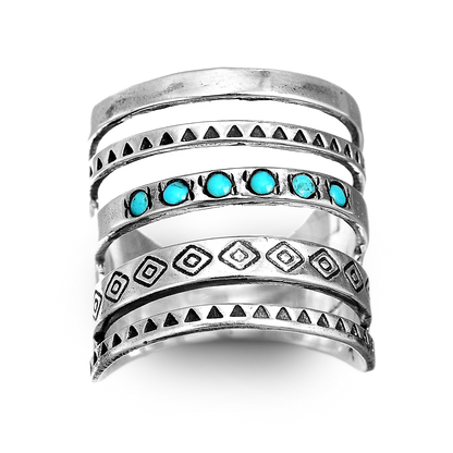 Bague en Turquoise Argentée du Sud-Ouest