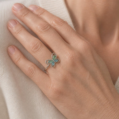 Bague en Argent Papillon Ajustable
