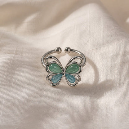 Bague en Argent Papillon Ajustable