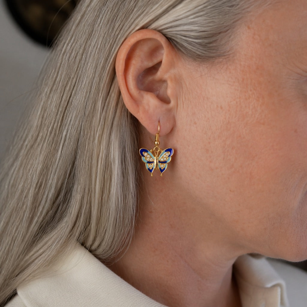 Boucles d'oreilles en forme de papillon exquises