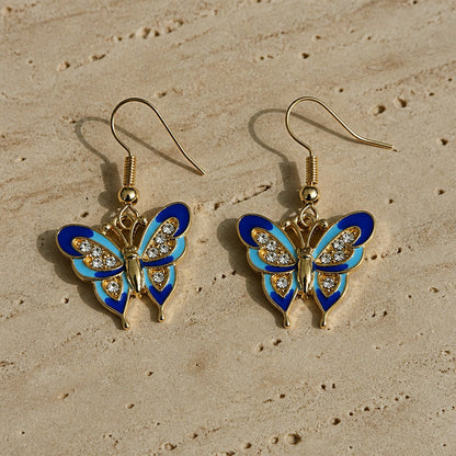 Boucles d'oreilles en forme de papillon exquises