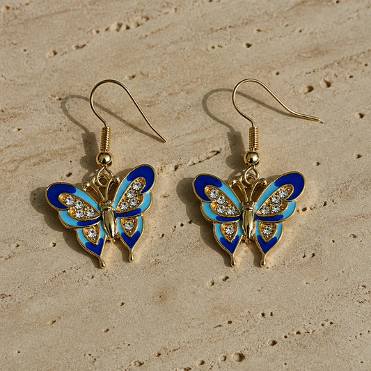 Boucles d'oreilles en forme de papillon exquises