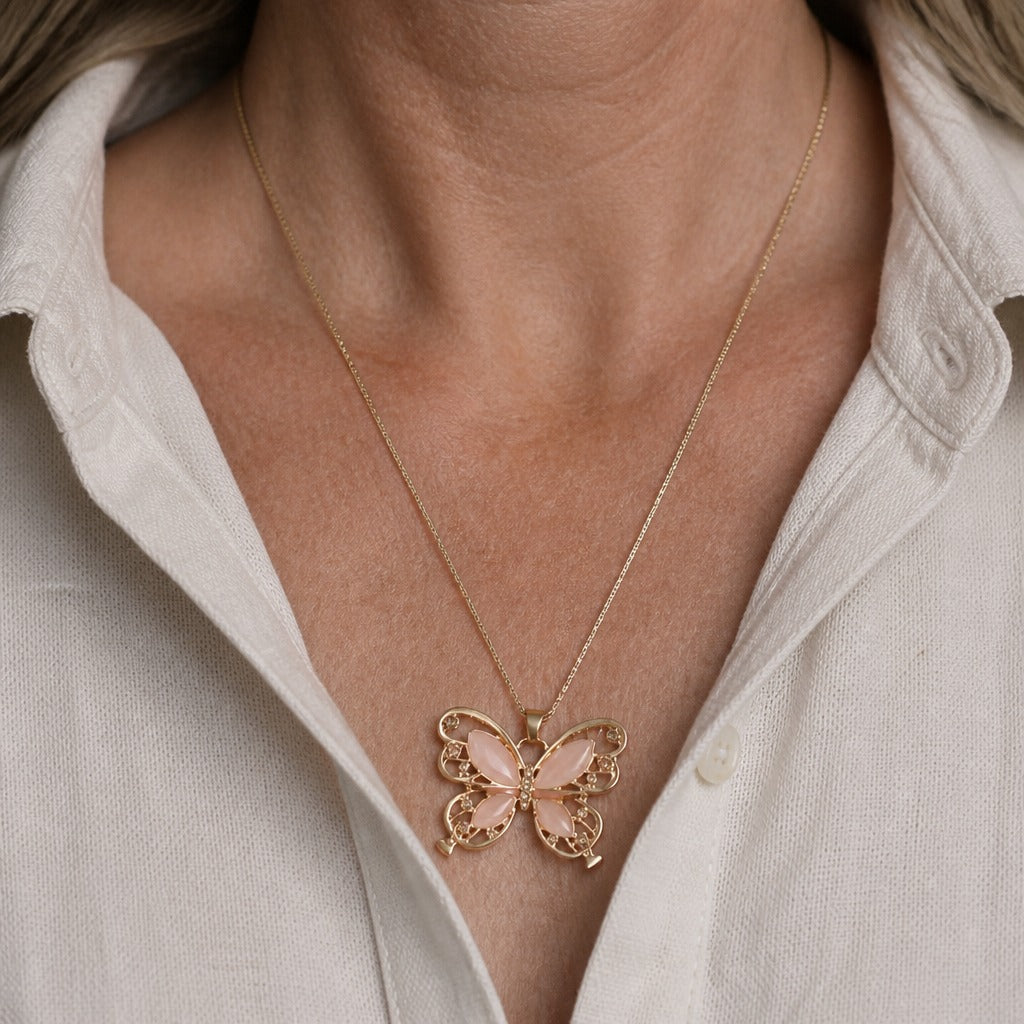 Pendentif en Cristal Creux en Forme de Papillon