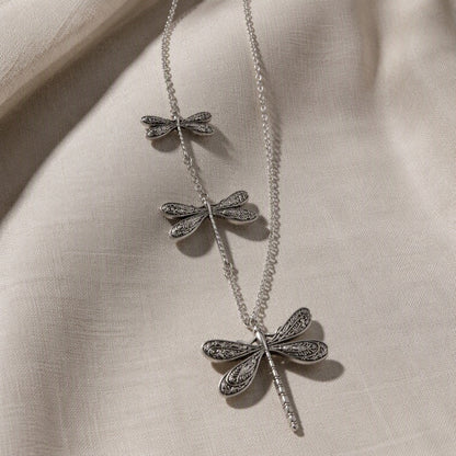 Collier Pendentif Libellule Superposée