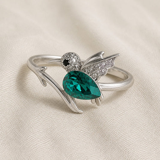 Bague en Argent Colibri Majestueux