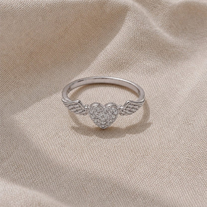 Bague Minimaliste Cœur Aile