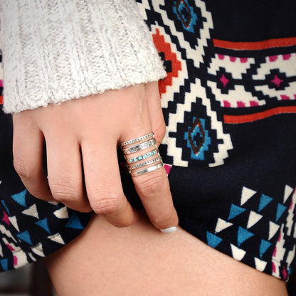 Bague en Turquoise Argentée du Sud-Ouest