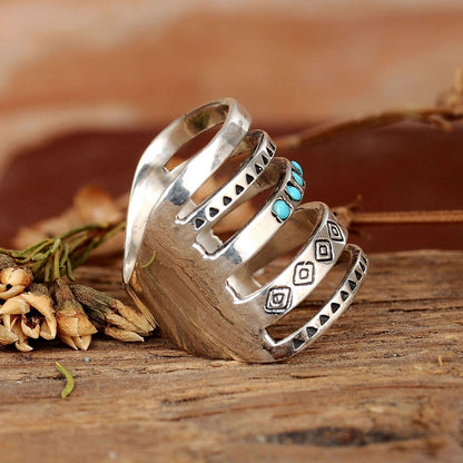 Bague en Turquoise Argentée du Sud-Ouest